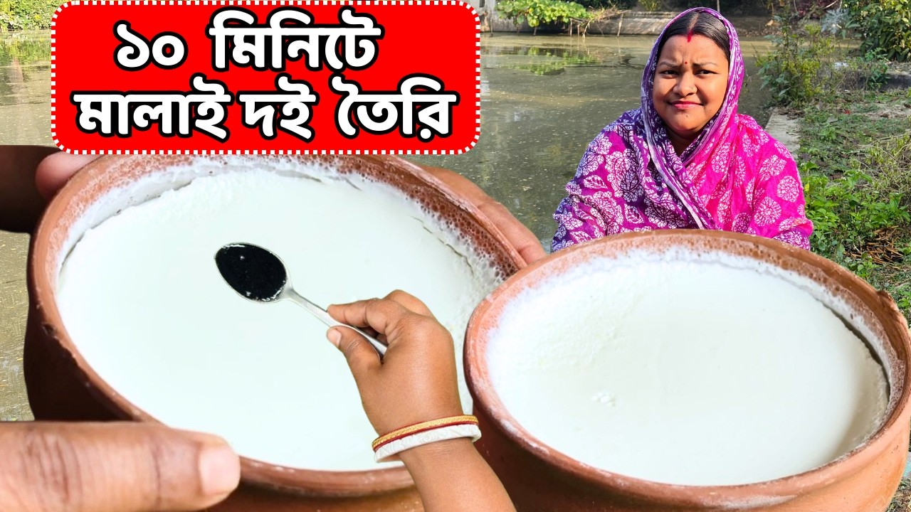১০মিনিটে মালাই দই জমানোর সহজ পদ্ধতি / Malai yogurt