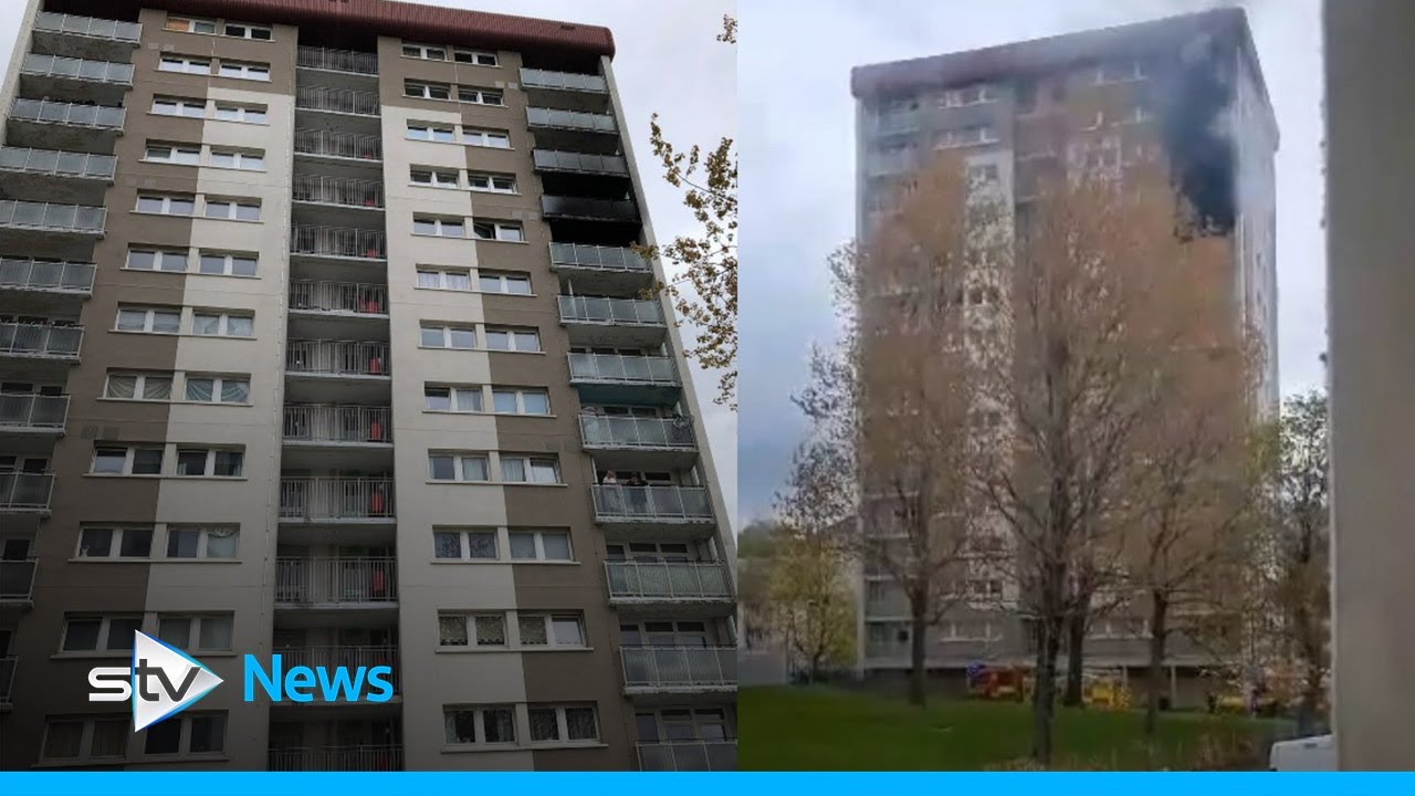 Residents flee homes as fire crews battle tower block blaze