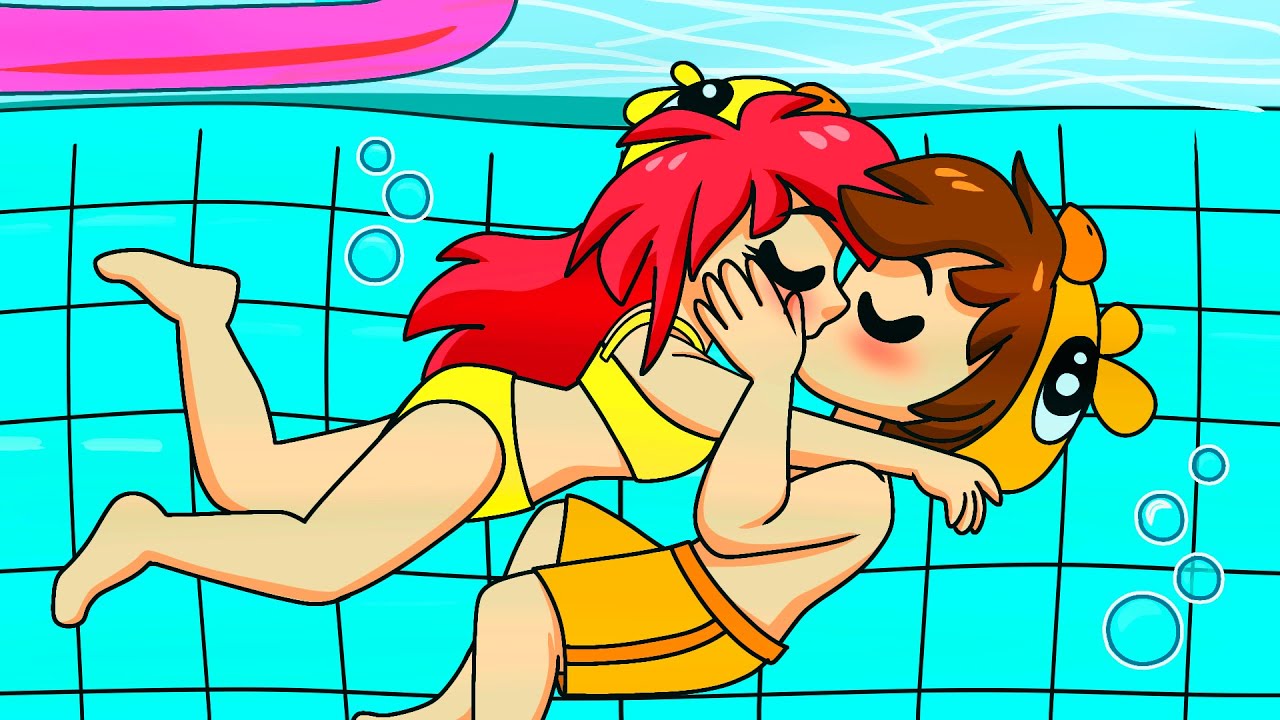 PatOni y Patita SE BESAN en la PISCINA! 😳💖 ¿YA SOMOS NOVIOS? 😍 PatOni x Patita en MINECRAFT ROLEPLAY