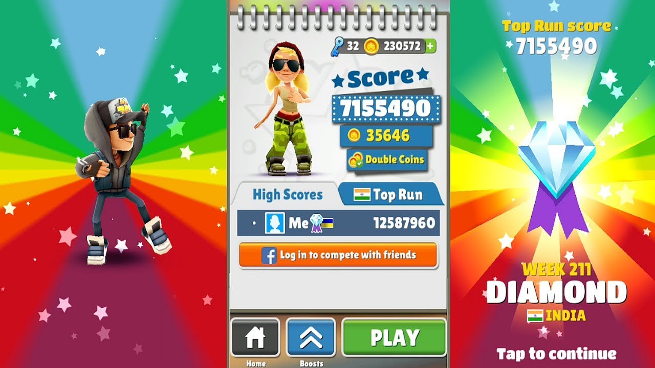 SUBWAY SURFERS MUMBAI 2018: INDIA TOP RUN SCORE!
