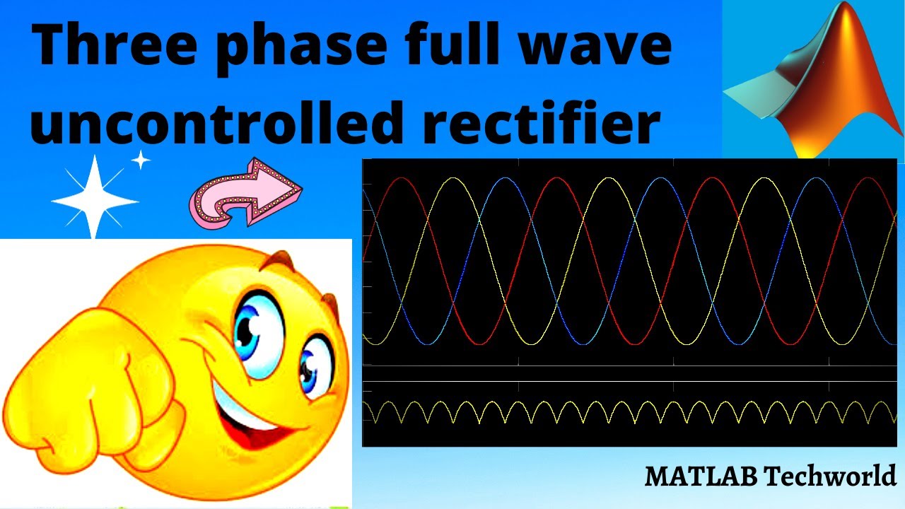 Three phase full wave uncontrolled rectifier |Diode bridge rectifier|MATLAB Techworld