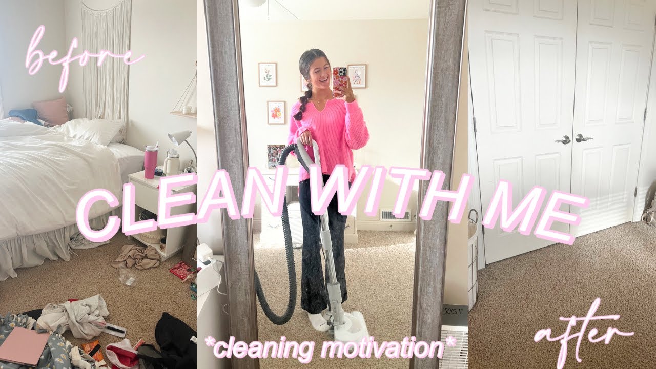 DEEP CLEAN WITH ME & ORGANIZE MY ROOM | *cleaning motivation*