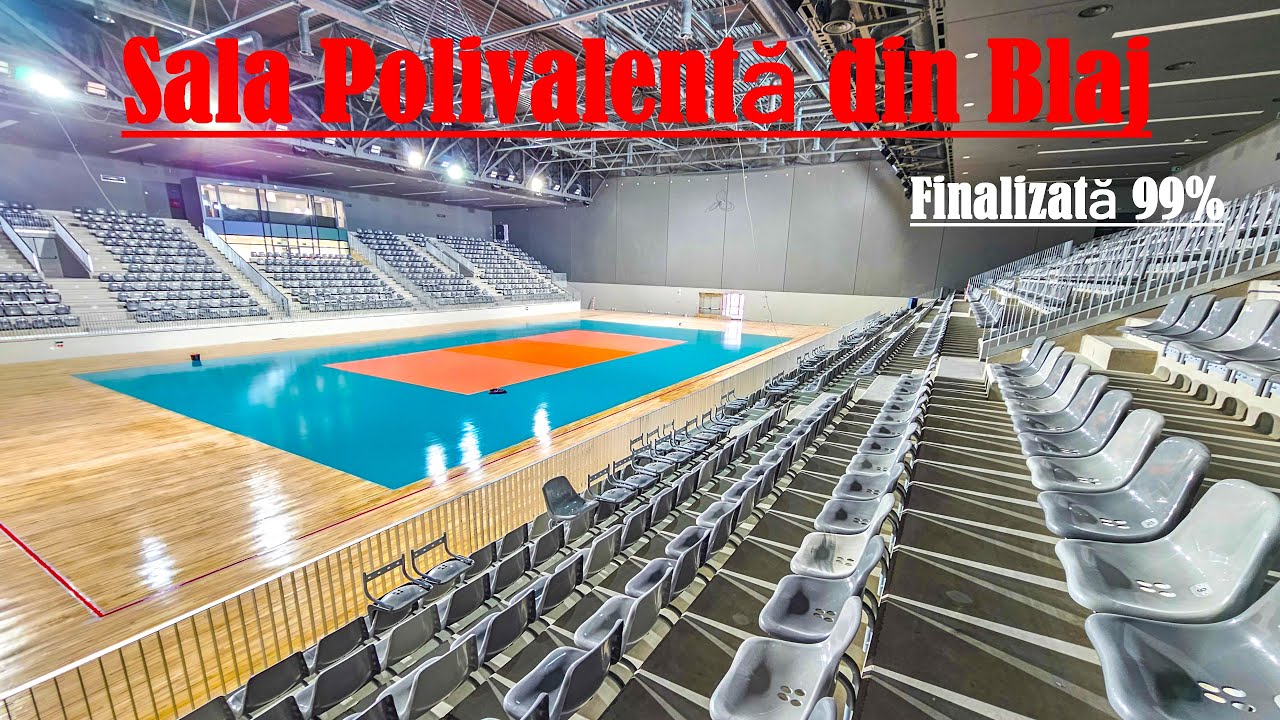Sala Polivalenta din Blaj, judetul Alba, finalizata in proportie de 99%, 5 aprilie 2023