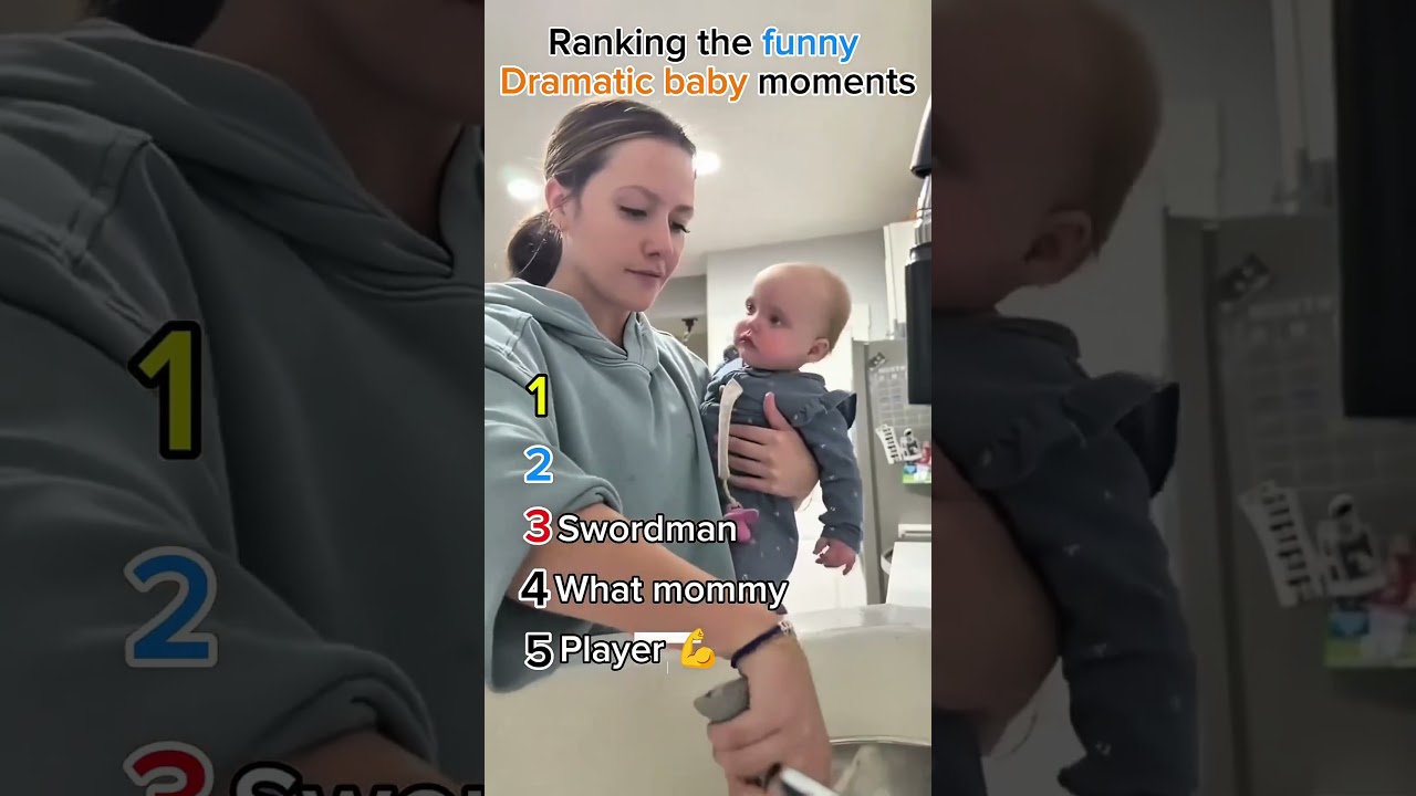 Ranking the funny Dramatic baby moments #viral #shorts
