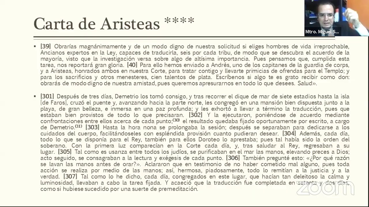 La Septuaginta; la Biblia de la Iglesia de los orígenes (sesión 1)