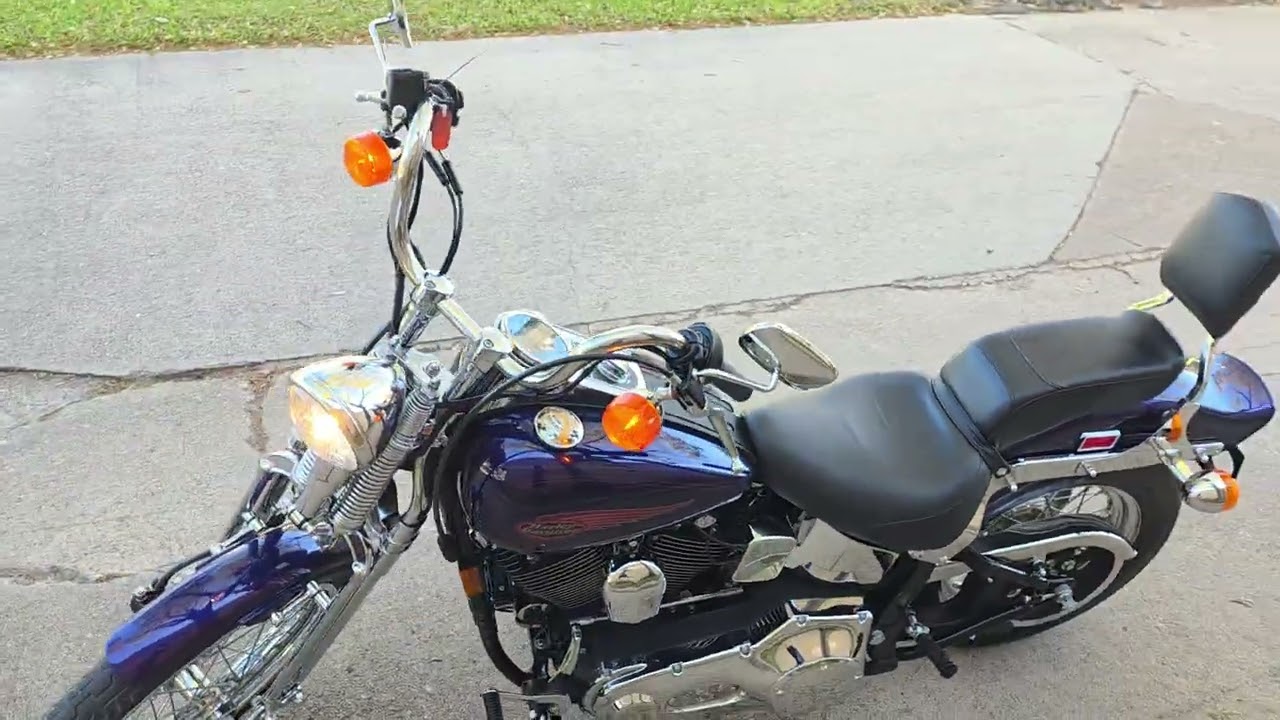 Extremely Clean 1-Owner 1999 Harley-Davidson Springer Softail FXSTS Rare Sinister Blue! 2,043 Miles!