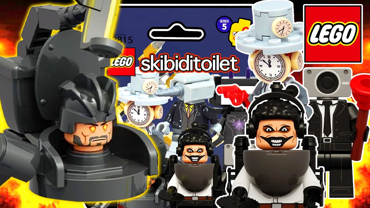 馬桶人版樂高抽抽包3🔥🔥最新BOSS懸浮馬桶人登場！！竟然這麼大一隻！！！ LEGO Skibidi Toilet Clock man minifigure collection
