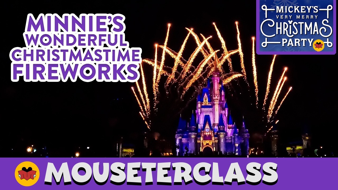 Mickey's Very Merry Christmas Party Fireworks! FULL SHOW #Mouseterclass