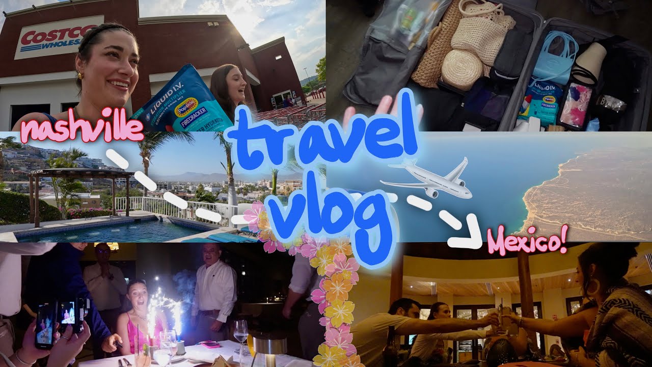 LET'S GO TO CABO!!!!!! prep + travel with us to Mexico for AJ's BIRTHDAY ✈️