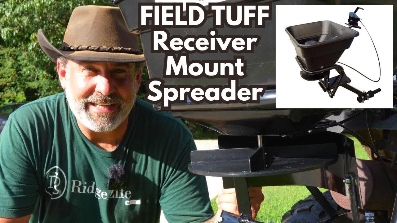 HOW TO Setup & Use Field Tuff 80lb Receiver Mount Seed & Fertilizer Spreader | AS-80ATV12