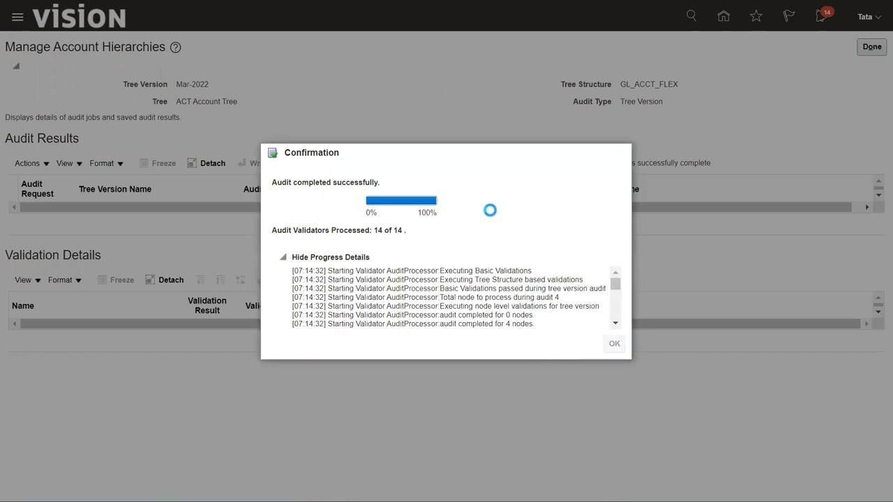 Oracle Cloud Account Hierarchy Definition