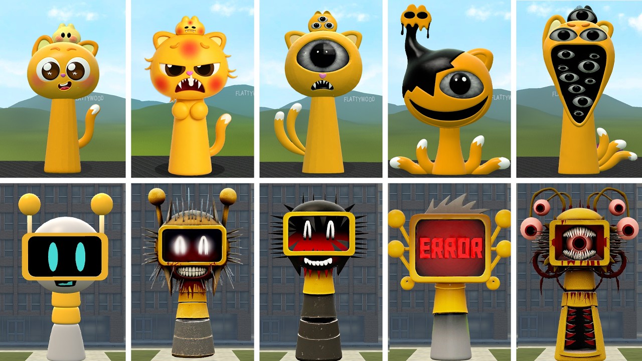 Who Wins All SPRUNKI NINIMO PHASE 6 Vs SPRUNKI FUNBOT PHASE 5 in Bigmaze Garry's Mod!