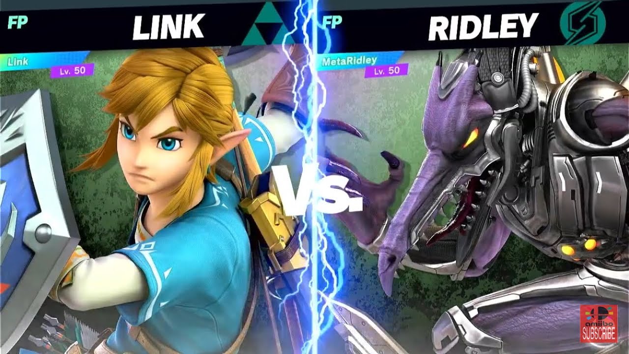 Super Smash Bros Ultimate Amiibo Fights Link vs the World EX vs Meta Ridley
