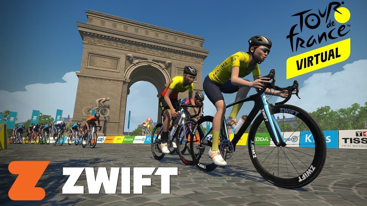 Zwift Paris map - Champs Elysees route