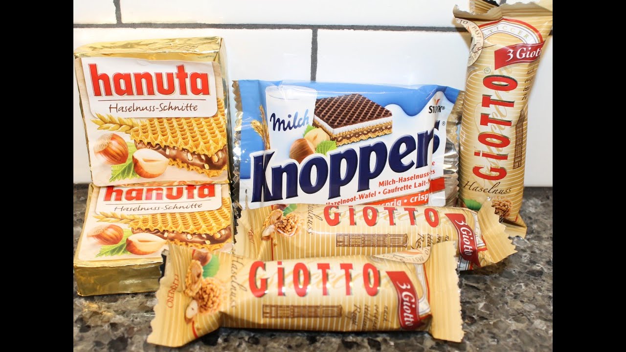 Hanuta Haselnuss-Schnitte, Storck Knoppers, Giotto Haselnuss Review