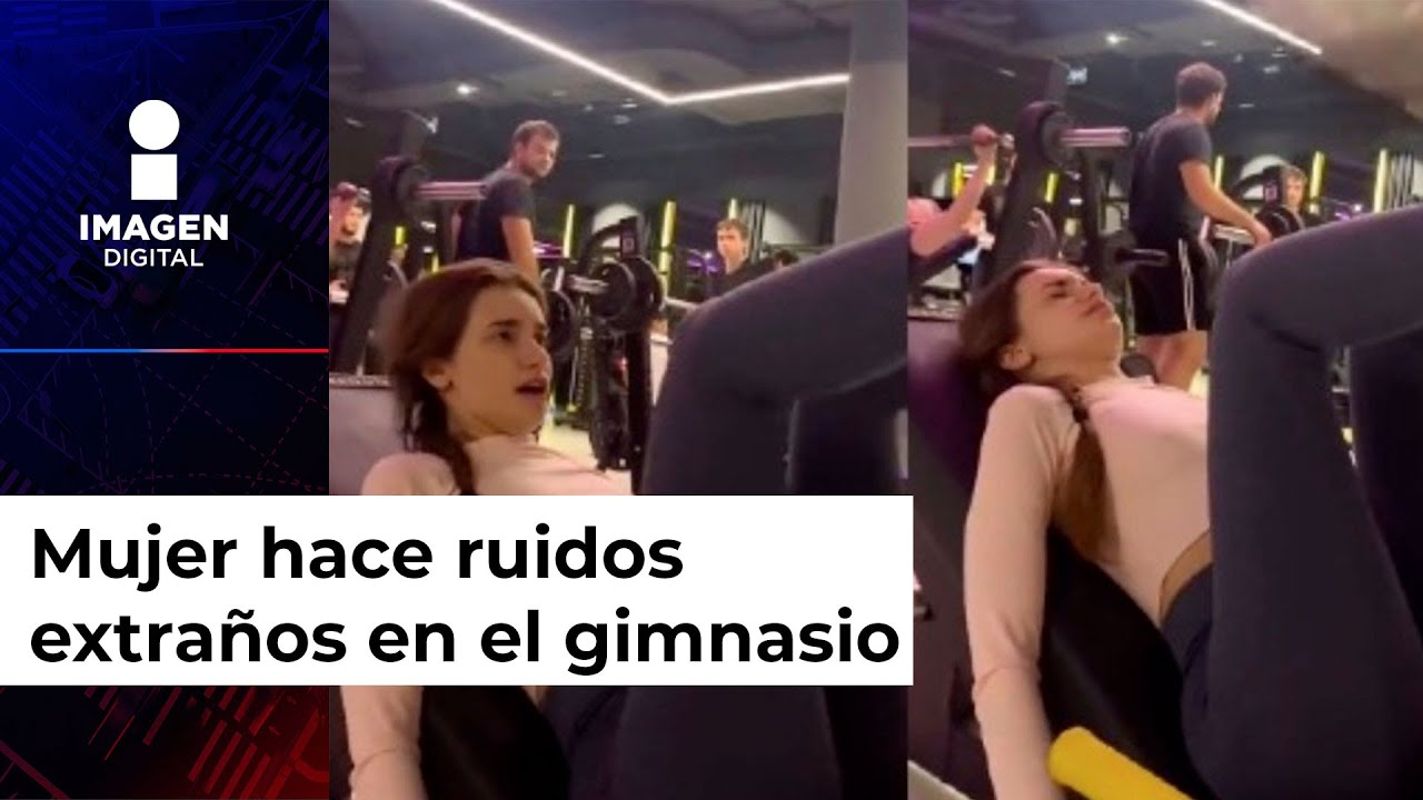 Mujer hace ruidos extraños en el gimnasio y al voltear todos se dan cuenta