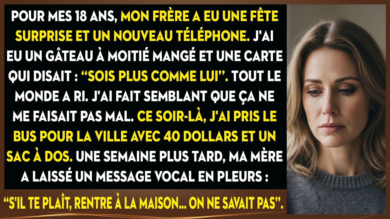 Humilié À Mes 18 Ans, J'ai Fui. Ma Mère M'a Laissé Un Message En Pleurs : ‘‘Reviens’’.
