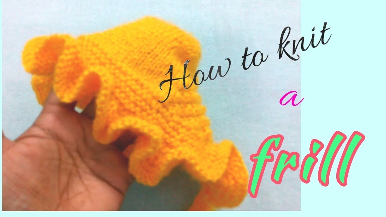 How to knit a frill in woollen dresses | Satrangi knitting