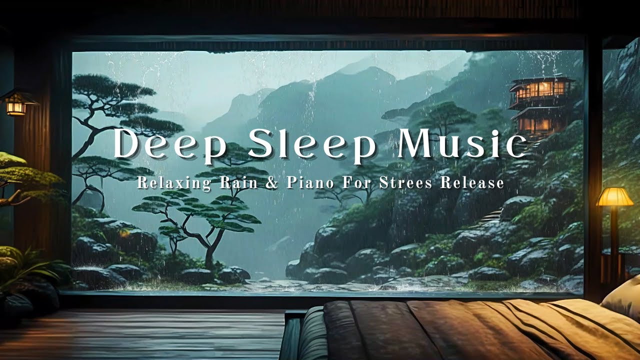 🌙 Midnight Rain & Piano 🌧️ Healing Rain, Stress Relief & Peaceful Serenity Dreams