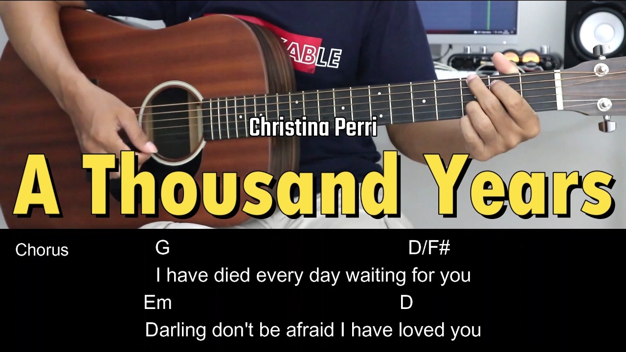 A Thousand Years - Christina Perri | EASY Guitar Tutorial with Chords / Lyrics