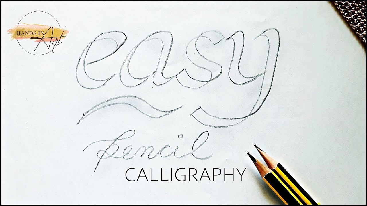 Italic calligraphy with PENCIL | English Calligraphy | Double Pencil Calligraphy Tutorial (EASY)