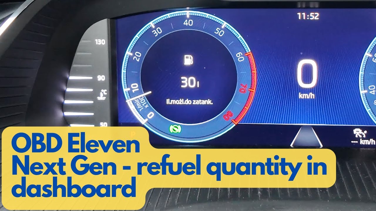 OBD 11 - One Click - Refuel quantity in dashboard Skoda Seat Vw // NIE POLECAM