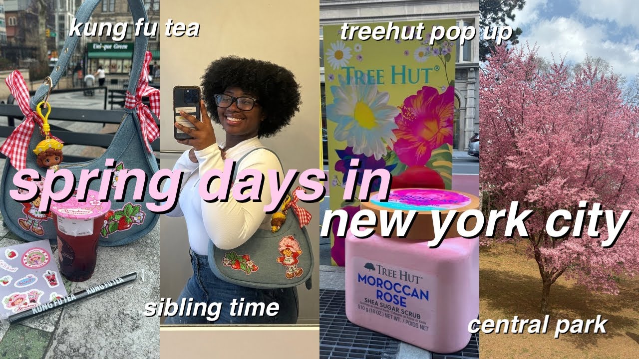 SPRING DAYS IN NYC 🌸: soho teehut pop up, central park walks, strawberry shortcake kung fu tea