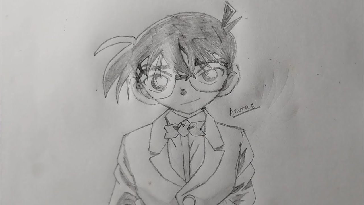 Detective conan drawing | How to draw detective conan step by step | Easy drawing anime