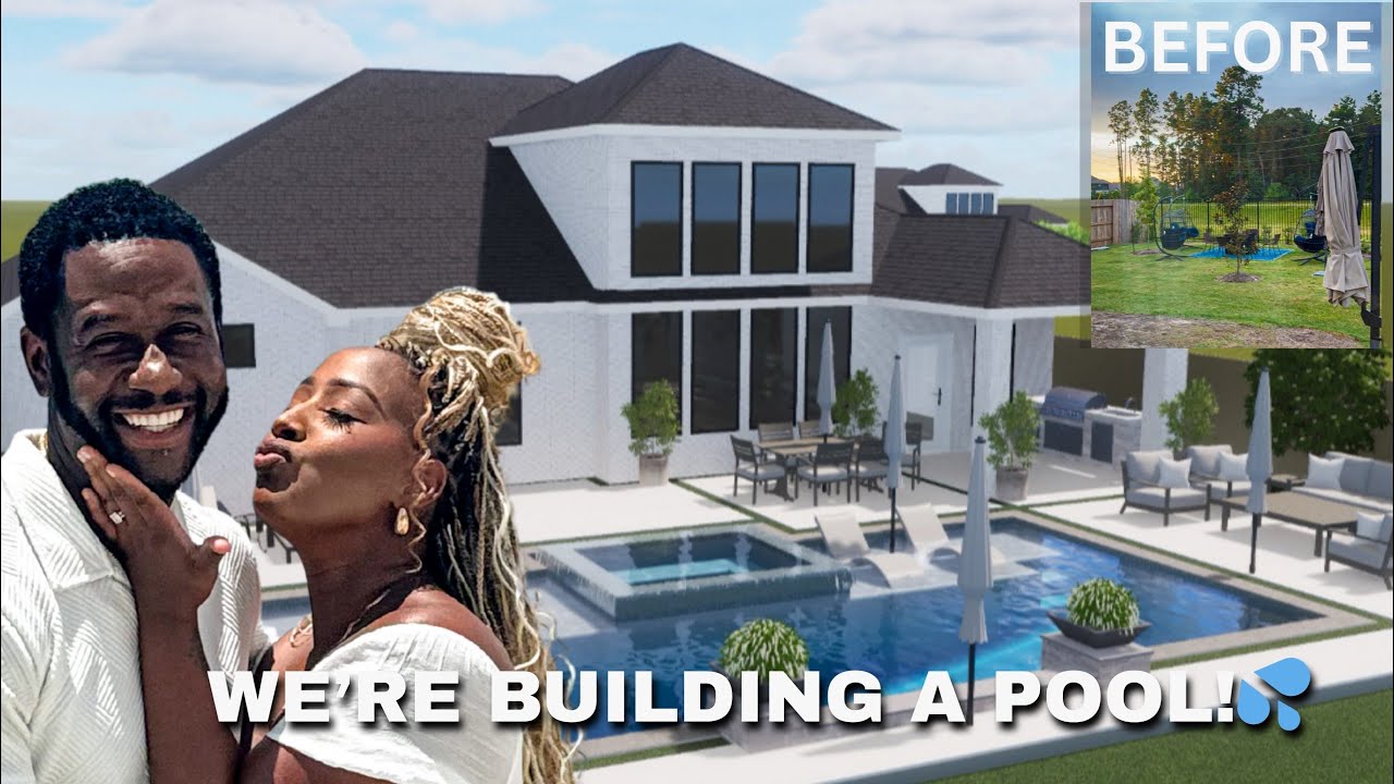 SURPRISE! WE’RE BUILDING A POOL AT OUR NEW HOME 🏡💦 | POOL DESIGN REVEAL + BEHIND THE SCENES