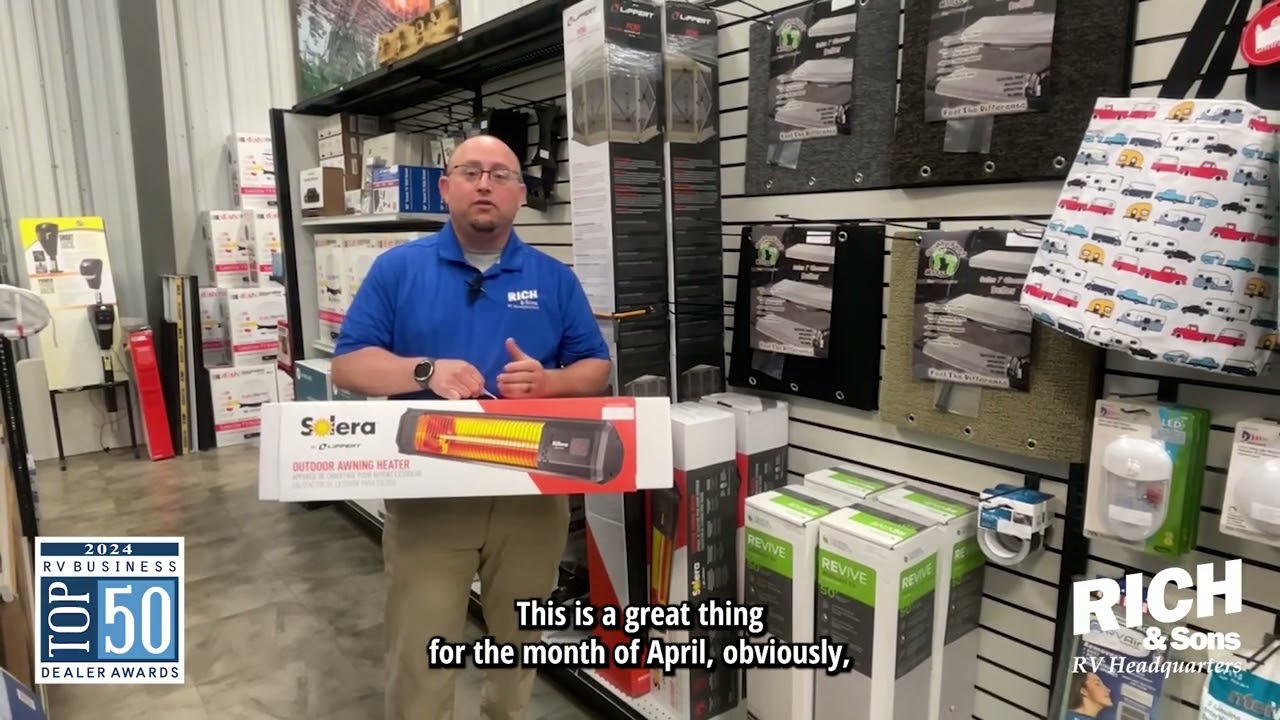 Extend your camping season with the Solera RV Awning Heater!