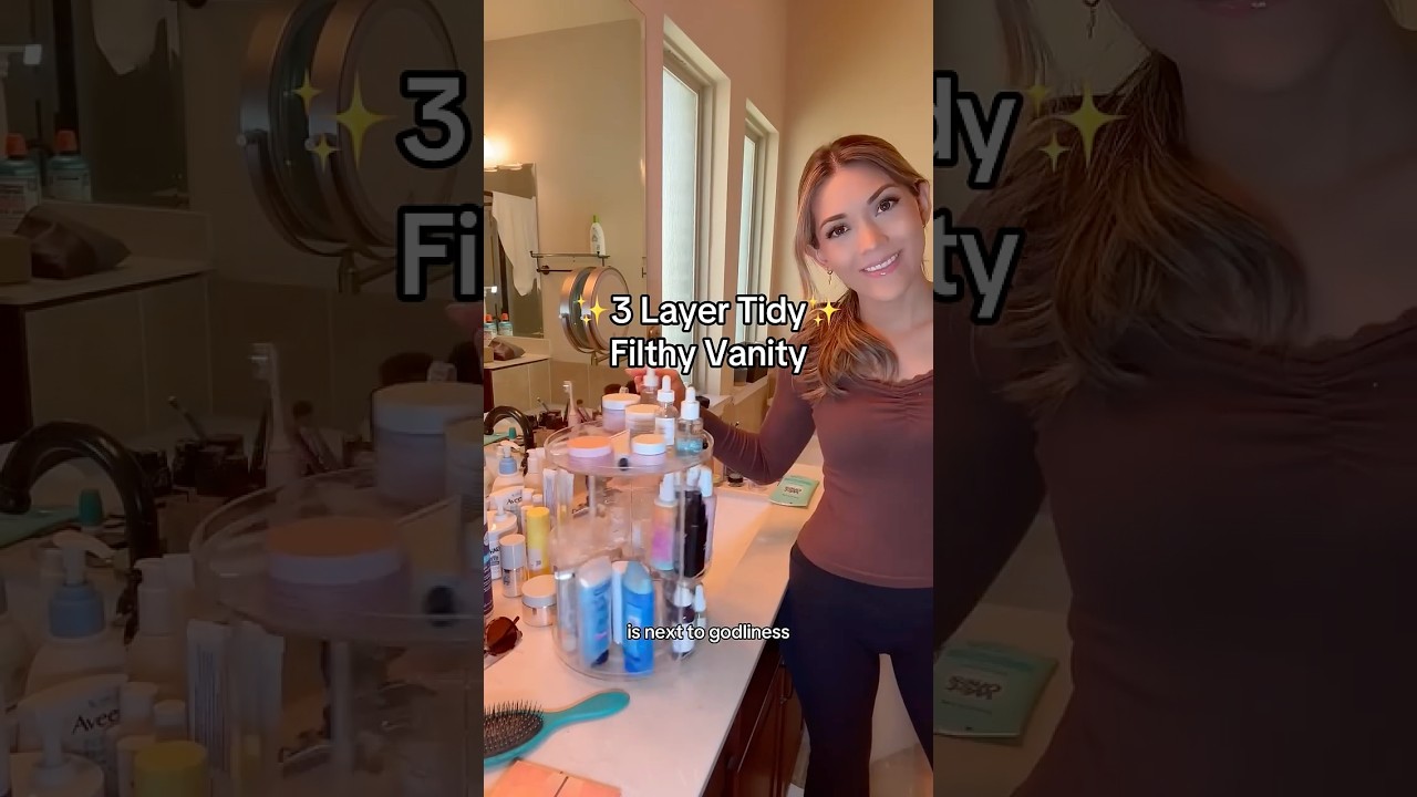 3 Layers To Tidy✨ Filthy Bathroom Vanity Declutter, Clean & Organize ✨LINKS