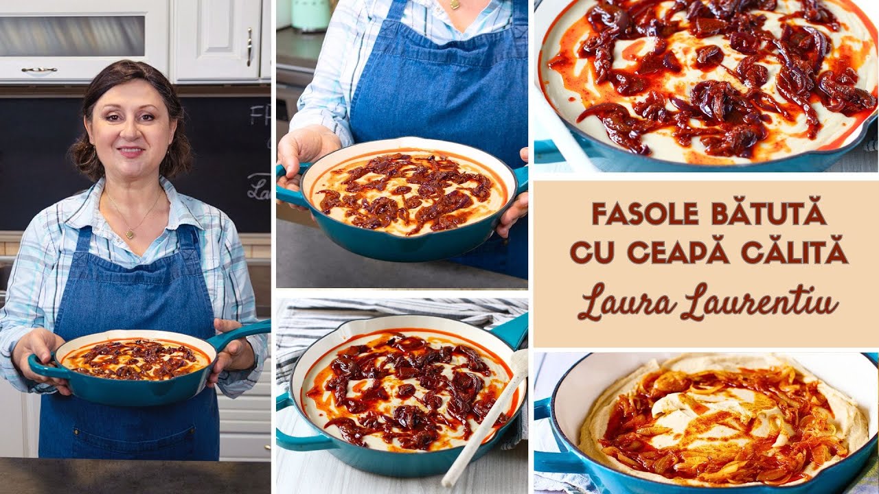 Fasole bătută cu ceapă călită - rețetă simplă de post