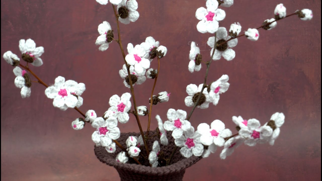 FLOR DE ALMENDRO EN CROCHET