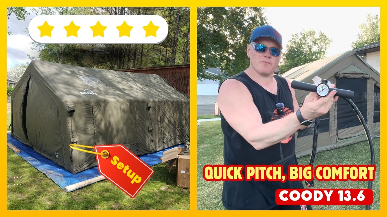Coody 13.6 Inflatable Tent House Review | Fast 8-Minute Setup