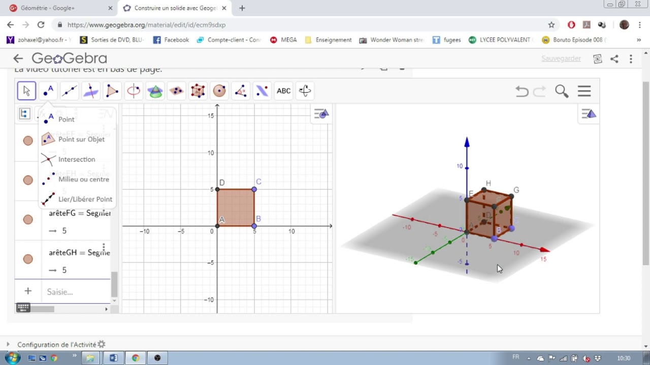 construction solide geogebra