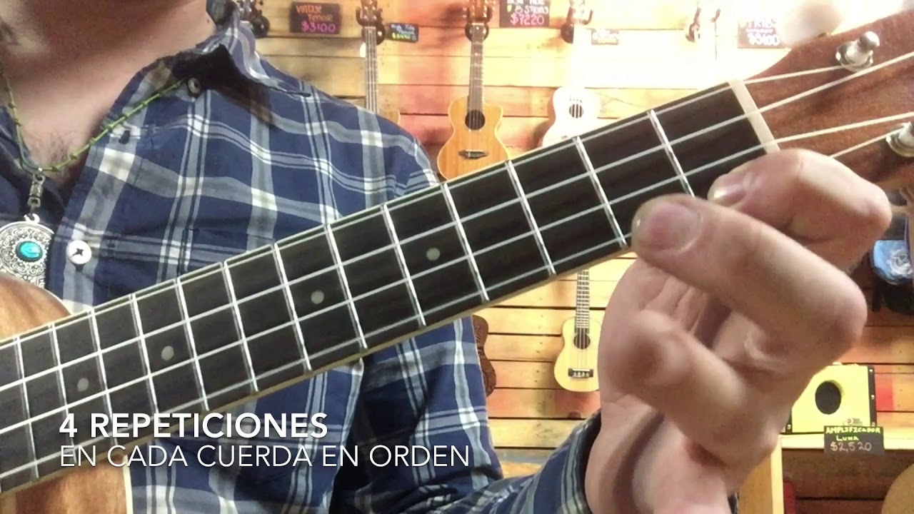 Ejercicios básicos de Ukulele-digitación para principiantes