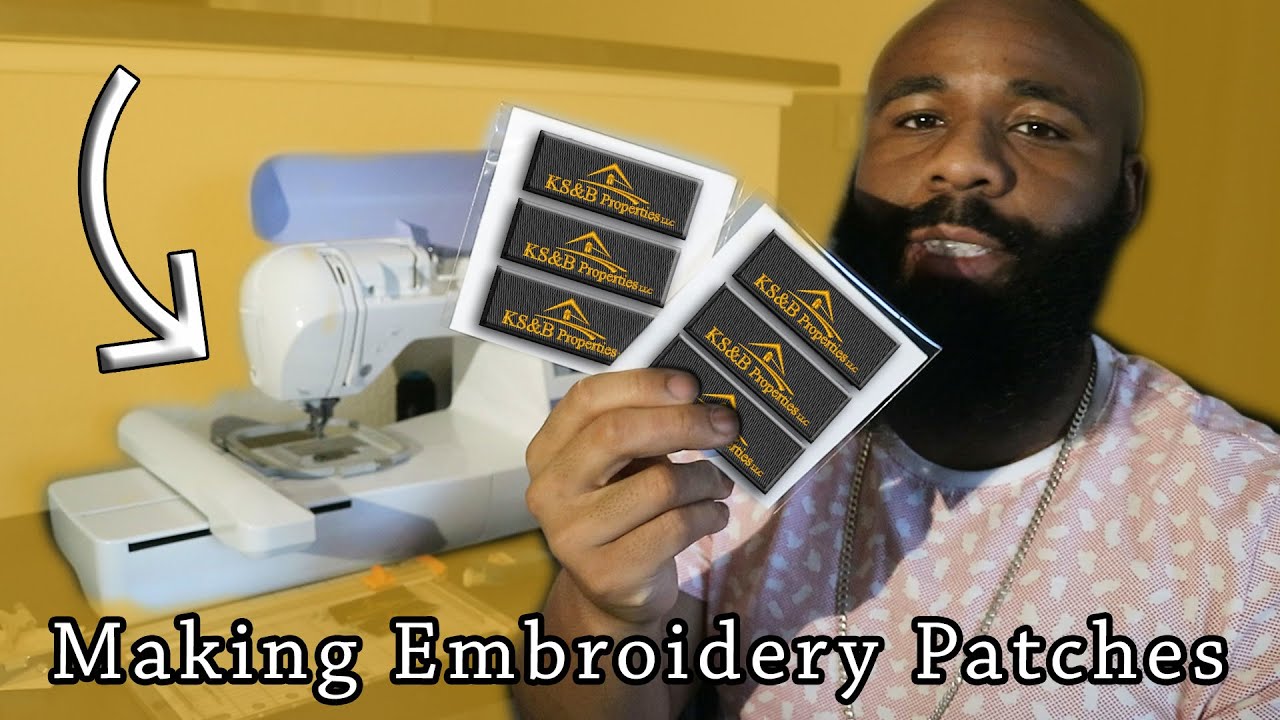 How To Embroider 🧵: Making Name Badges/Patches | Brother PE770 Embroidery Machine