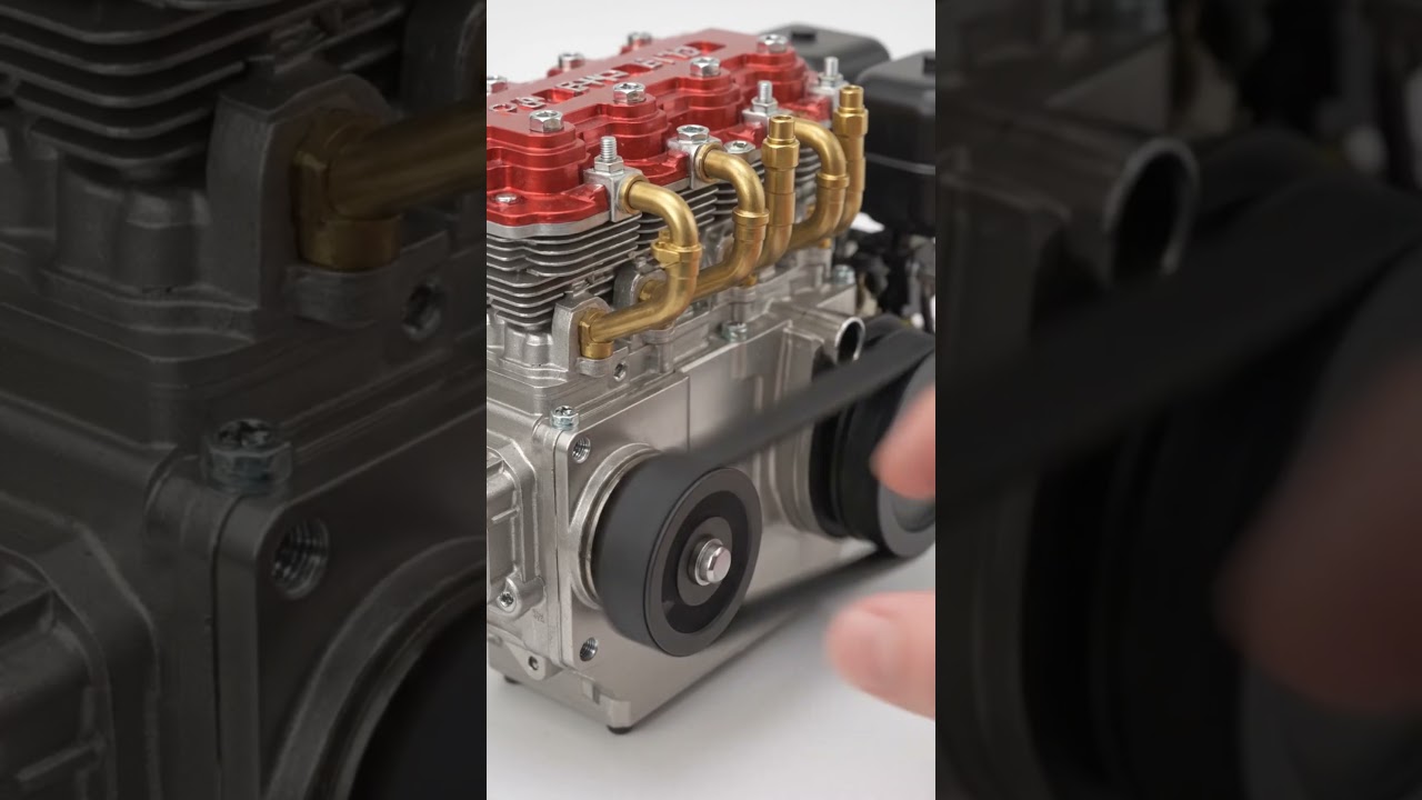 Toyan FS-L400 14cc inline four-cylinder four-stroke water-cooled nitro engine #turbopower #youtubeai