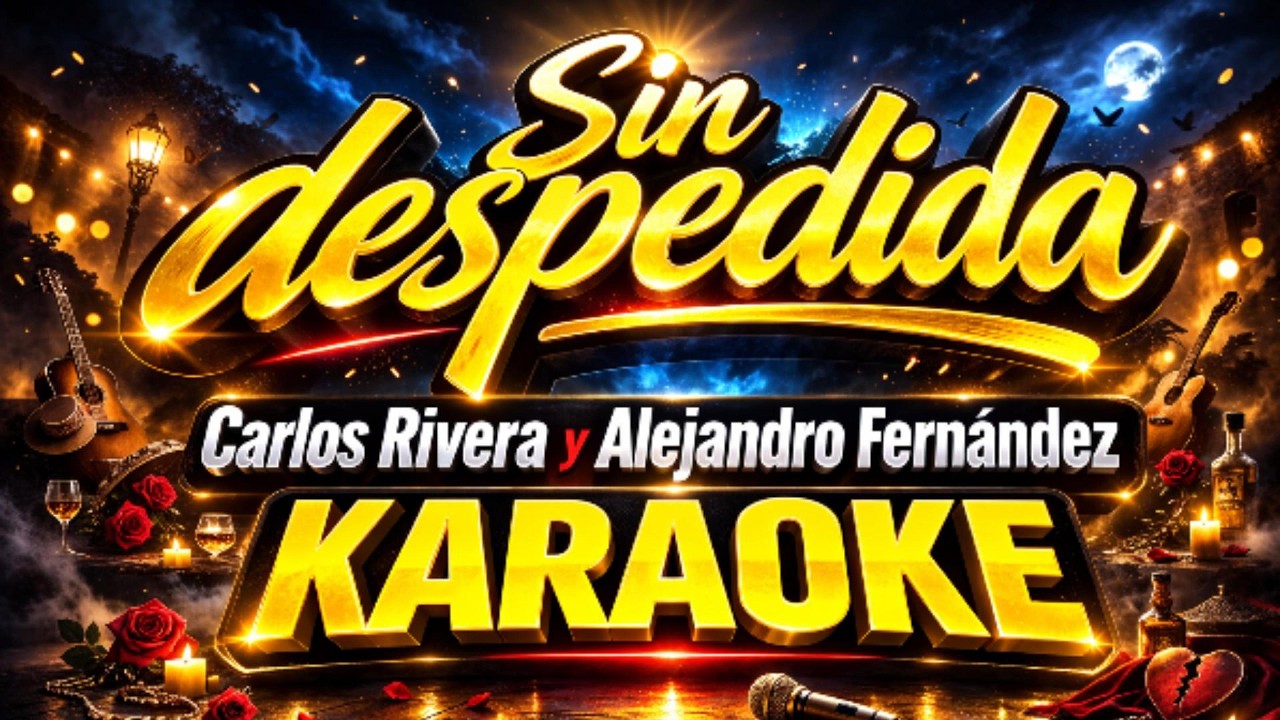 Sin Despedida - Carlos Rivera y Alejandro Fernández | Karaoke con Letra