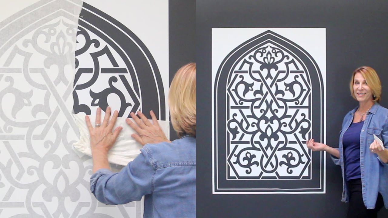 How to Apply Modello® Vinyl Wall Stencils using Large Custom Designs