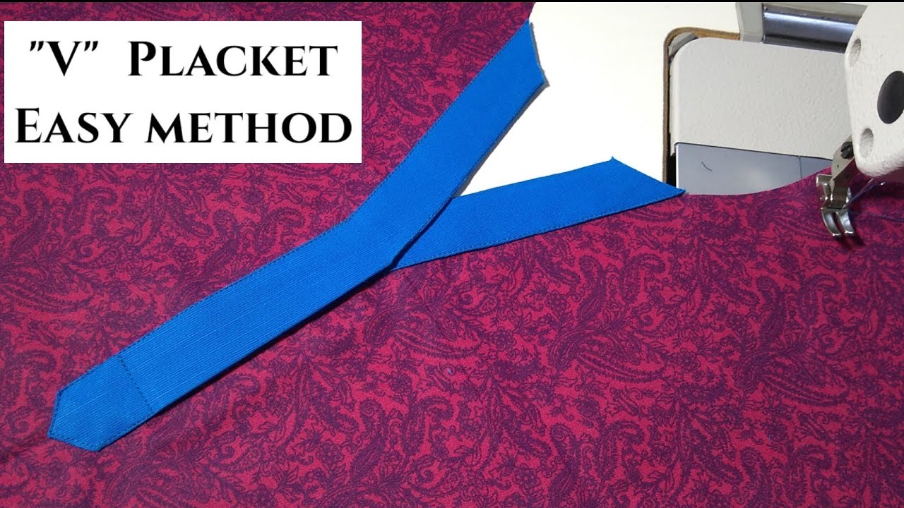 Kurti Placket Stitching Easy method/ V placket EMODE
