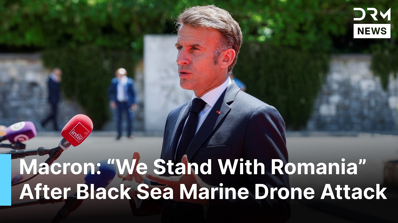 FULL REMARKS: Macron Warns on Black Sea Security After Marine Drone Explodes in Constanța Port |AC1B