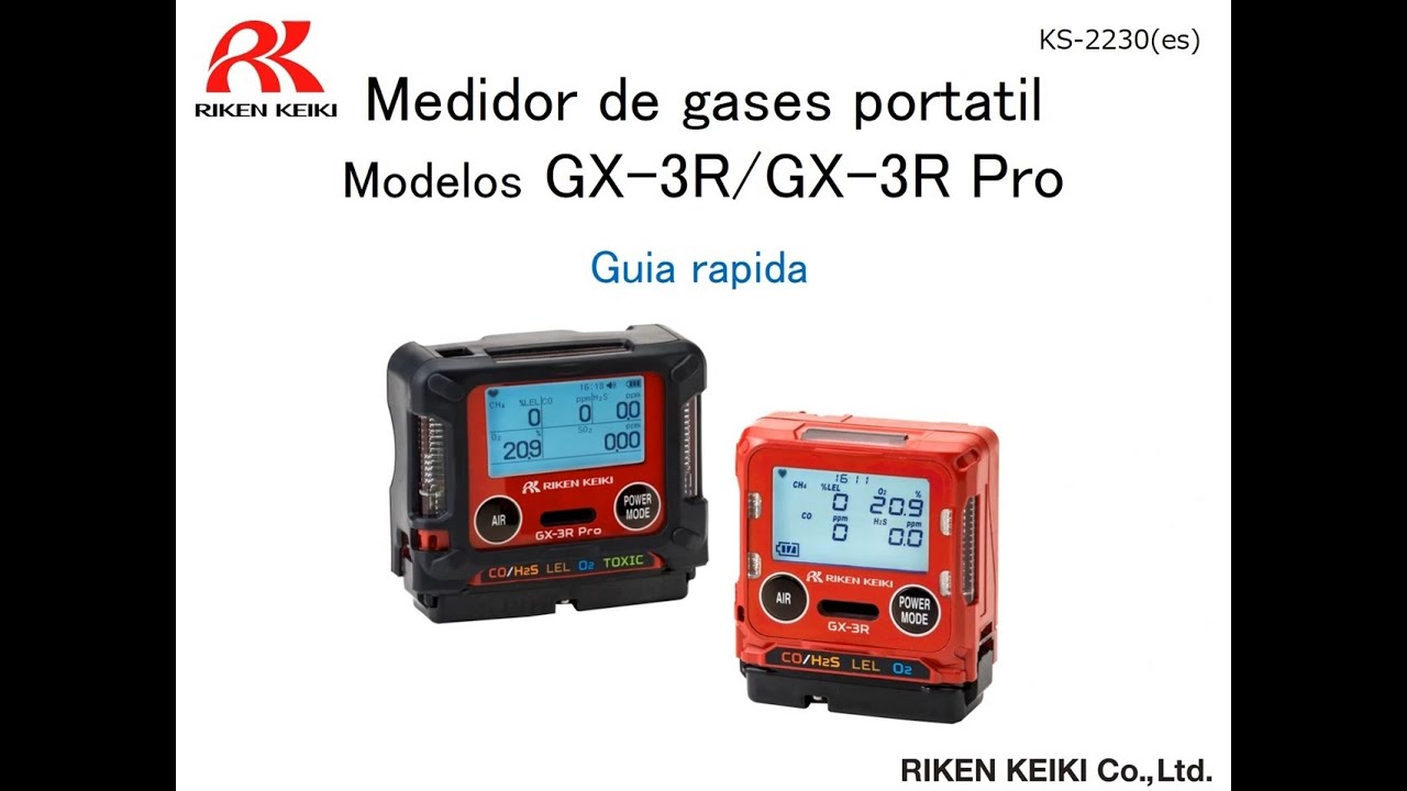Detector Riken Keiki GX-3R / GX-3R Pro - Guía rápida