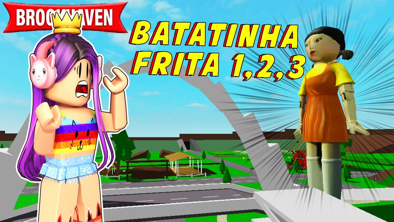 A BONECA MALVADA CHEGOU NO BROOKHAVEN - BATATINHA FRITA 1,2,3 - ROBLOX