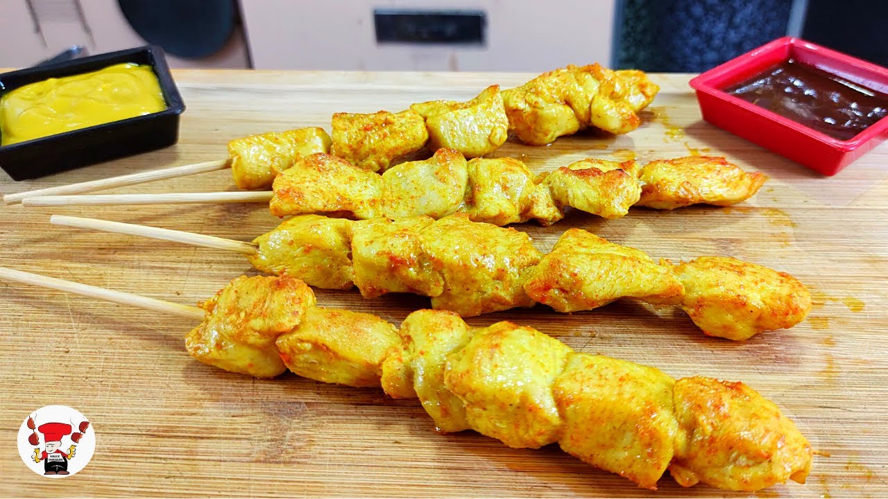 Como Fazer Espetinho de Frango na Grelha Perfeito