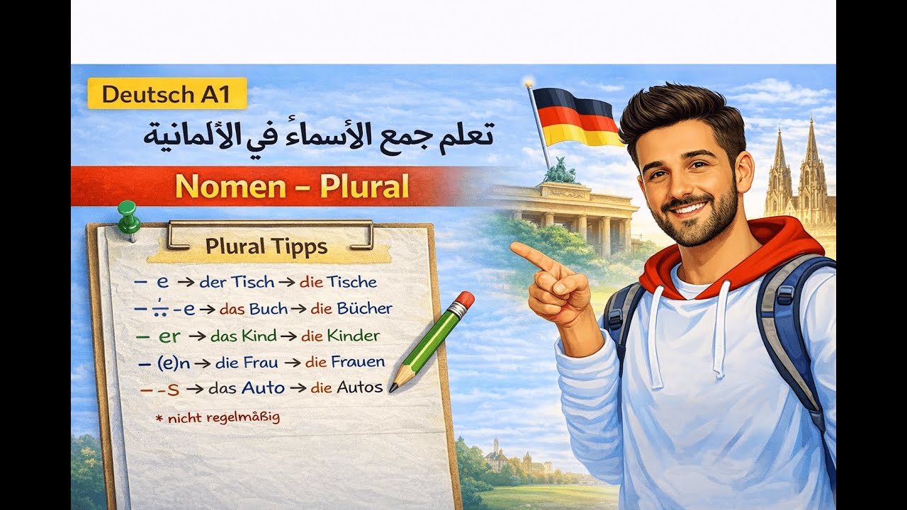 صيغ الجمع الأسماء في اللغة الألمانية | Deutsch A1 – Nomen Plural (Grundformen)