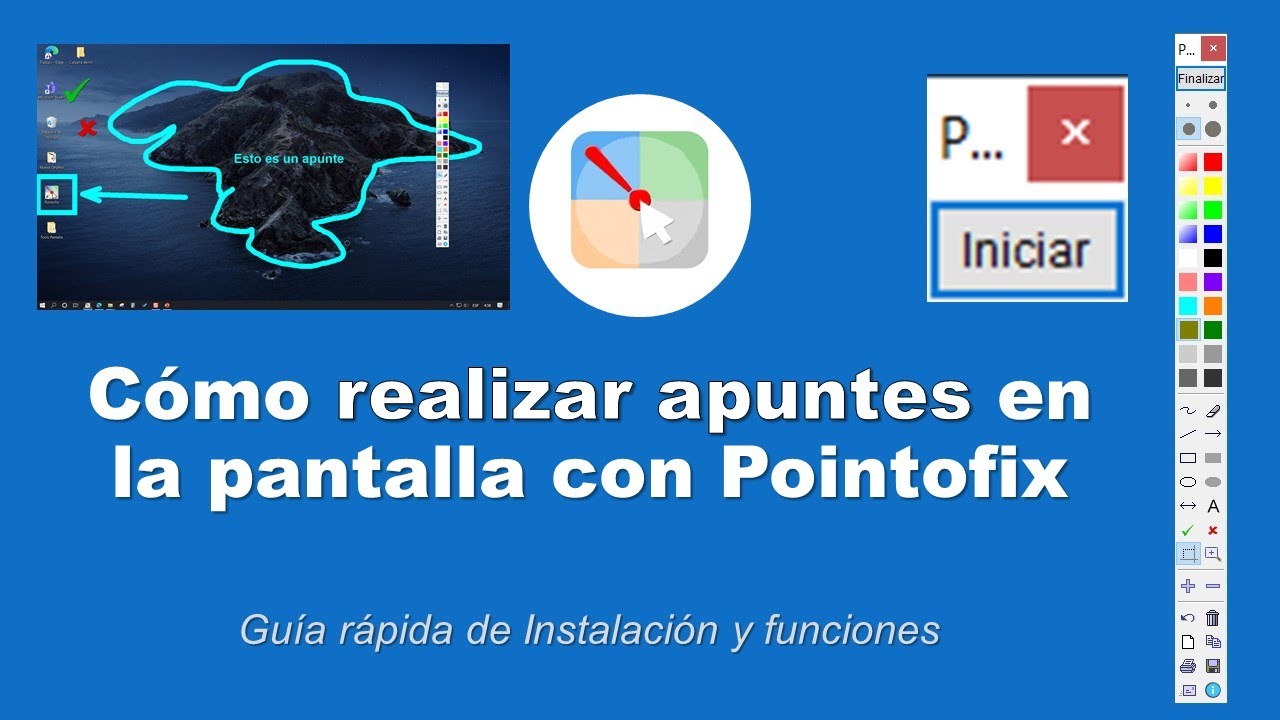 Como realizar apuntes en pantalla con PointoFix (Instalación en español)
