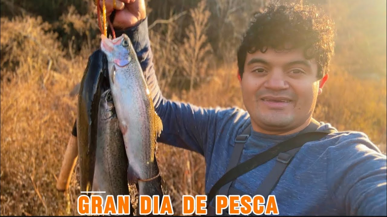 Gran pesca en lago entre montañas de Virginia