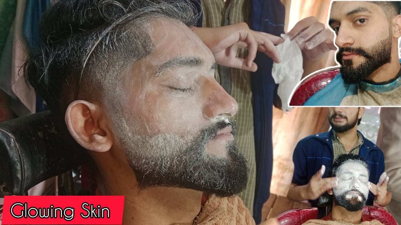 ASMR Barber Face massage - Traditional, Fast & Relaxing|| face massage step by step|| skin glowing 🤩