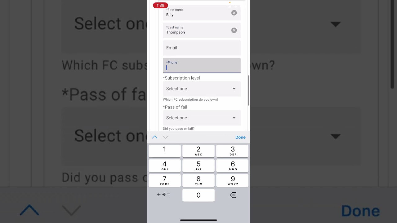 Creating a Fishing Chaos subscription during tournament registration